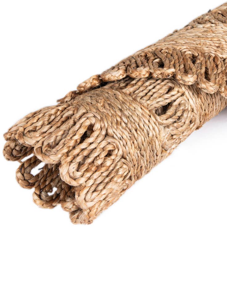 Detail image of  2' 2 x 3' 7  Hand Braided Jute Hearth Rug