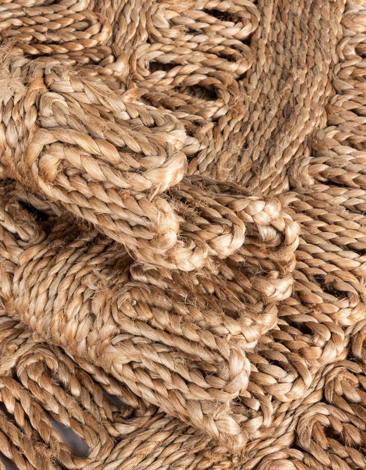 Detail image of  2' 2 x 3' 7  Hand Braided Jute Hearth Rug
