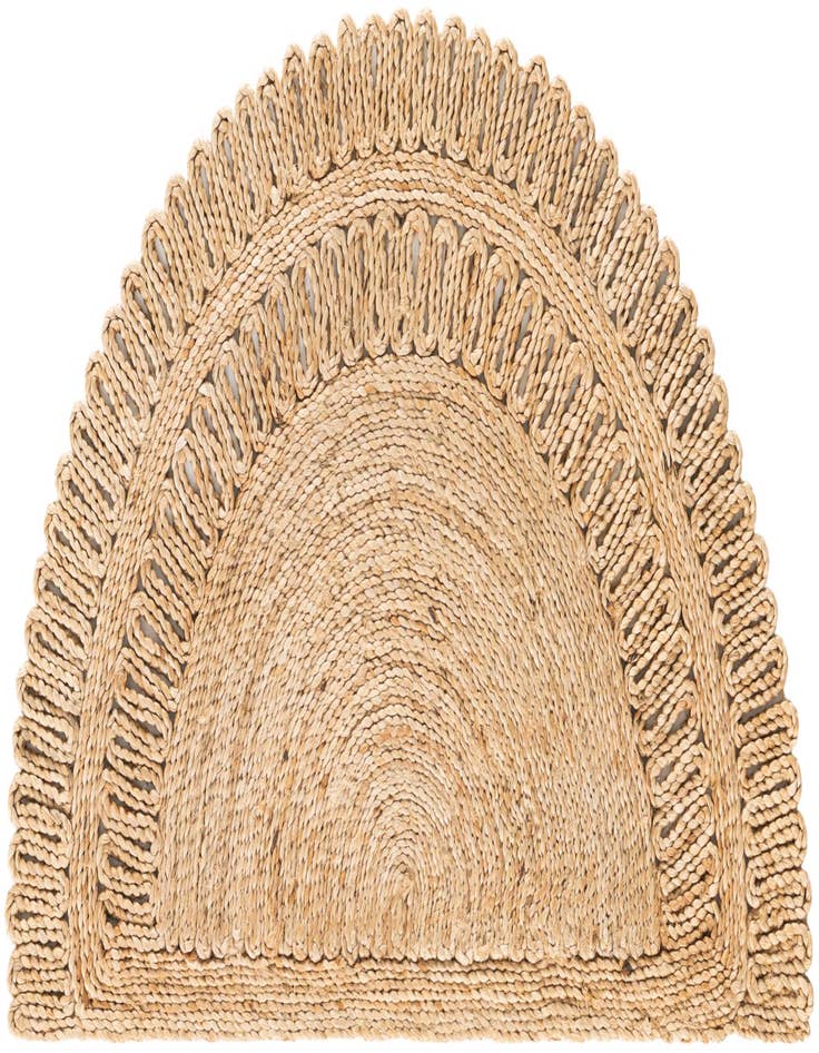 Detail image of  2' 2 x 3' 7  Hand Braided Jute Hearth Rug