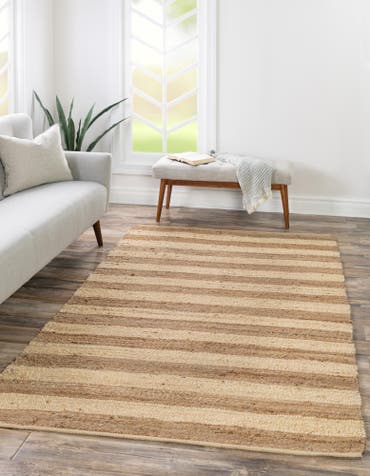  Custom Natural Ivory  Hand Braided Jute Rug