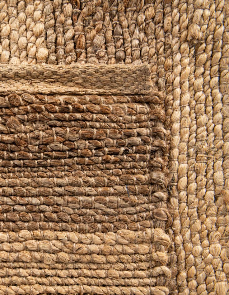 Detail image of  5' 1 x 8'  Hand Braided Jute Rug