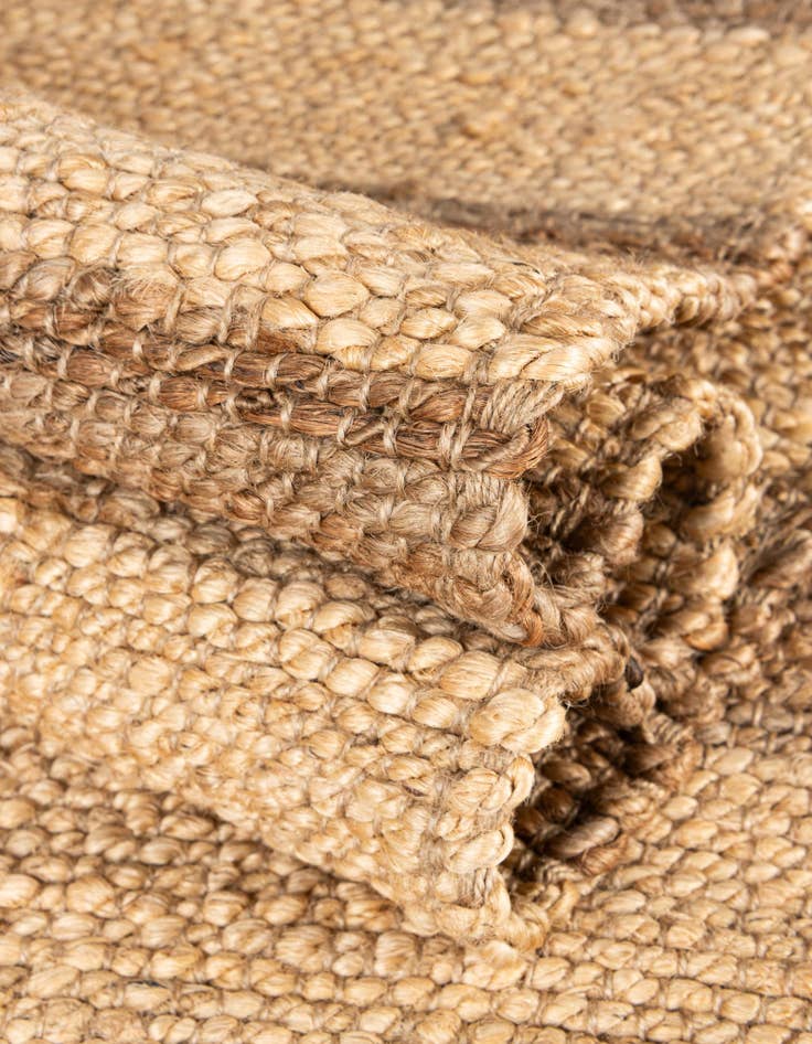 Detail image of  5' 1 x 8'  Hand Braided Jute Rug