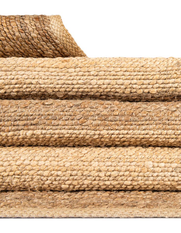 Detail image of  5' 1 x 8'  Hand Braided Jute Rug