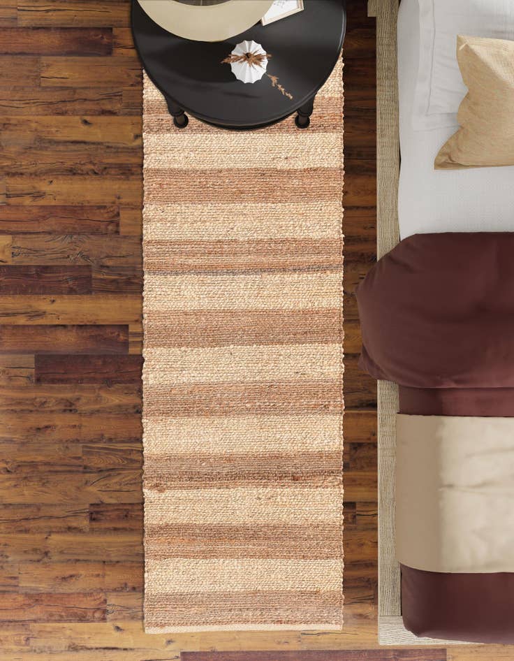 Detail image of  2' 2 x 6' 1  Hand Braided Jute Runner Rug