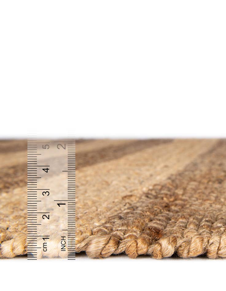 Detail image of  2' 2 x 6' 1  Hand Braided Jute Runner Rug