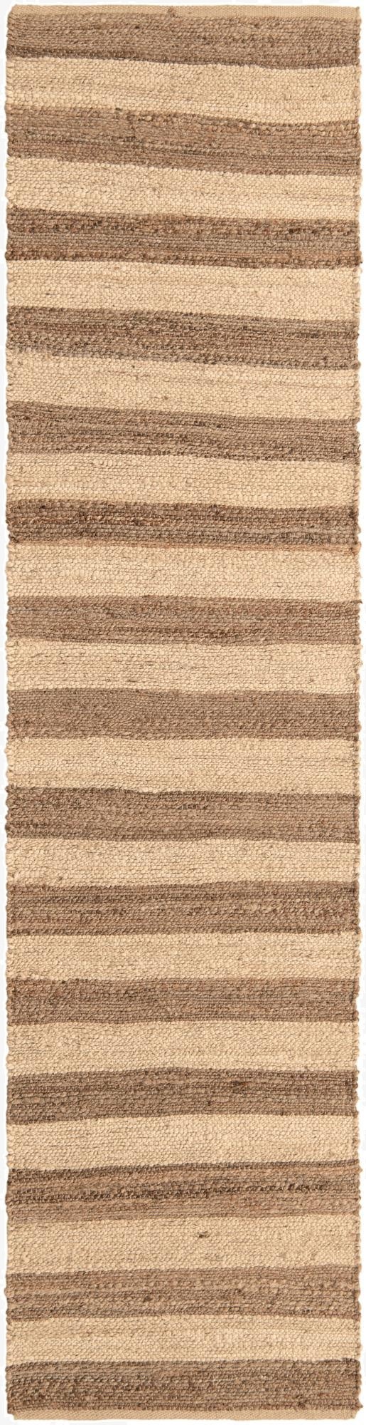  2' 7 x 10'  Hand Braided Jute Runner Rug