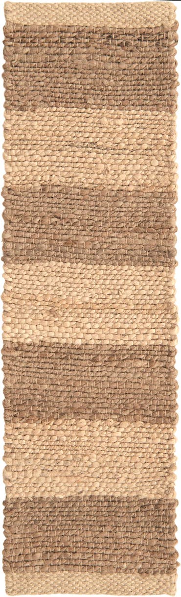  0' 9 x 2' 6  Hand Woven Braided Jute Stair Rug