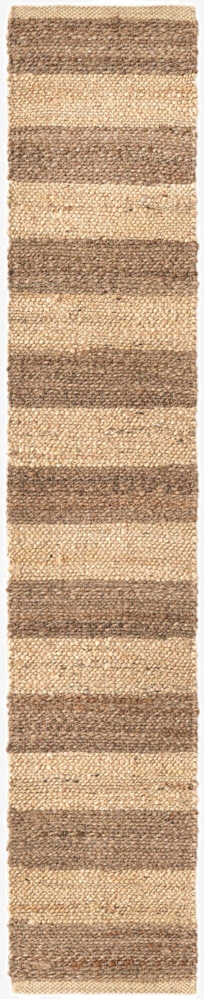  1' 2 x 6' 1  Hand Braided Jute Table Runner Rug