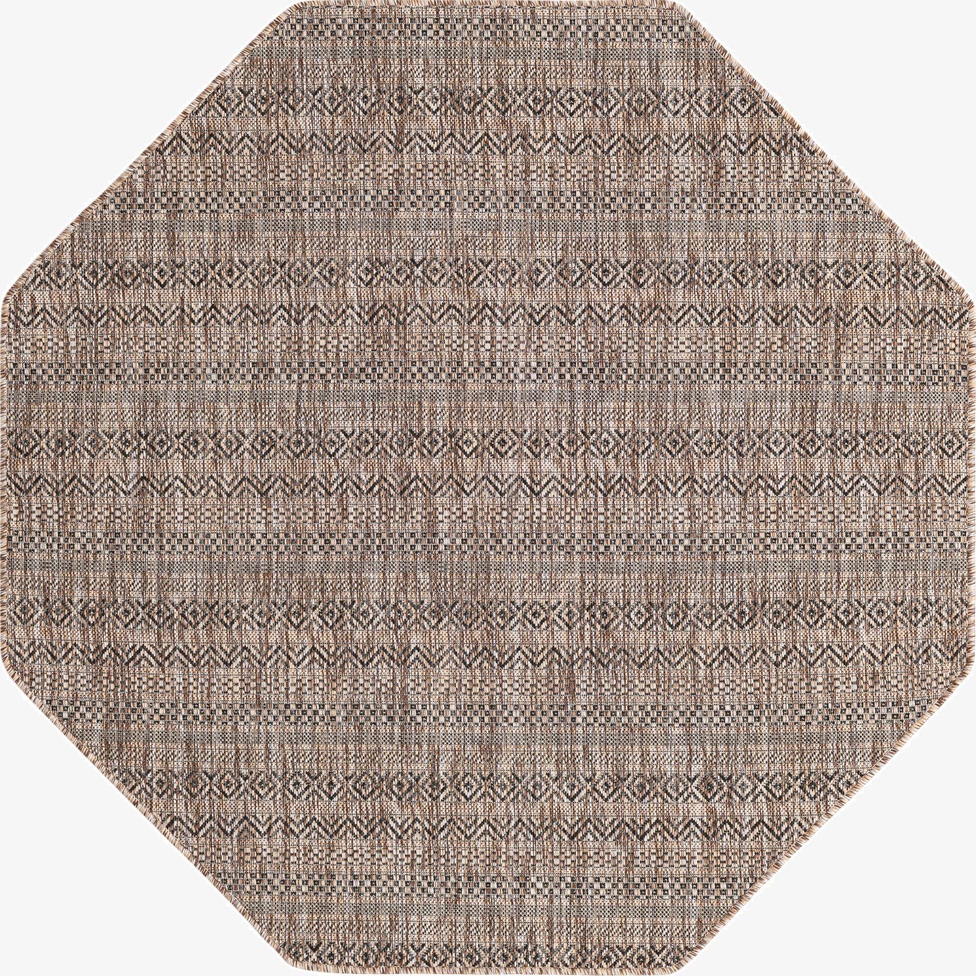  5' 3 x 5' 3  Washable Ribbon Indoor / Outdoor Octagon Rug
