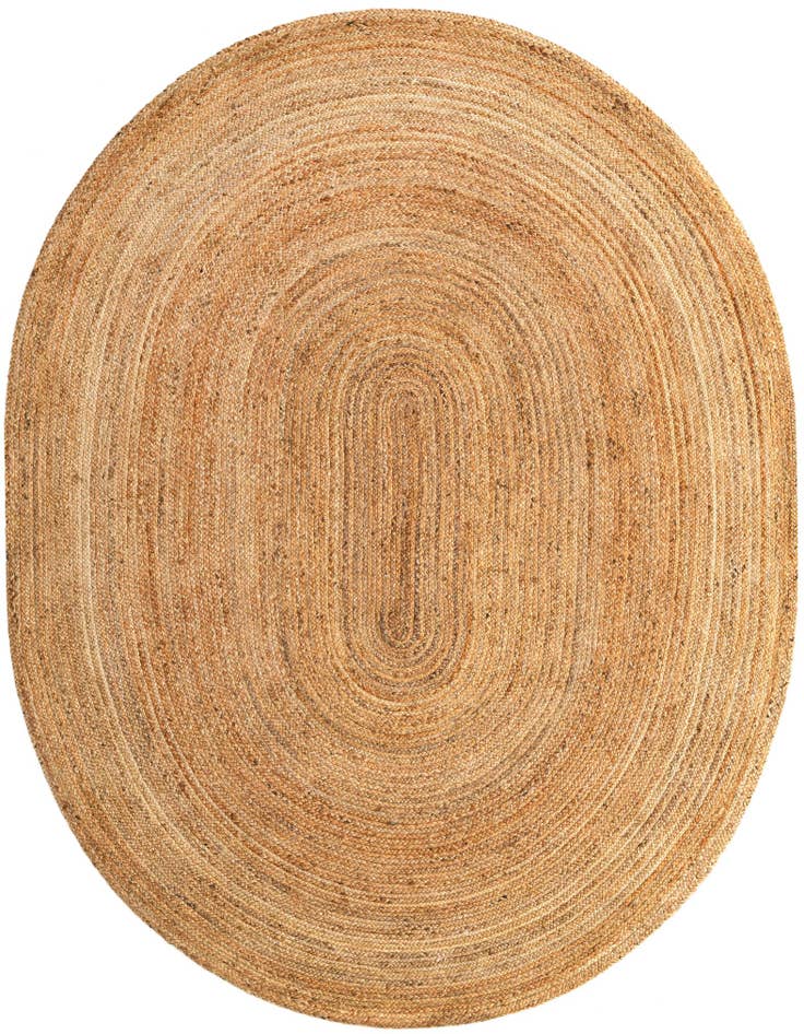 Detail image of  7' 10 x 10'  Hand Braided Jute Luxe Oval Rug
