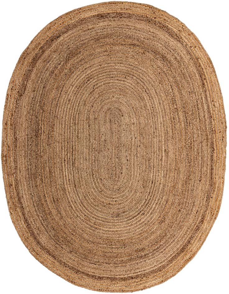 Detail image of  8' x 10'  Hand Braided Jute Oval Rug