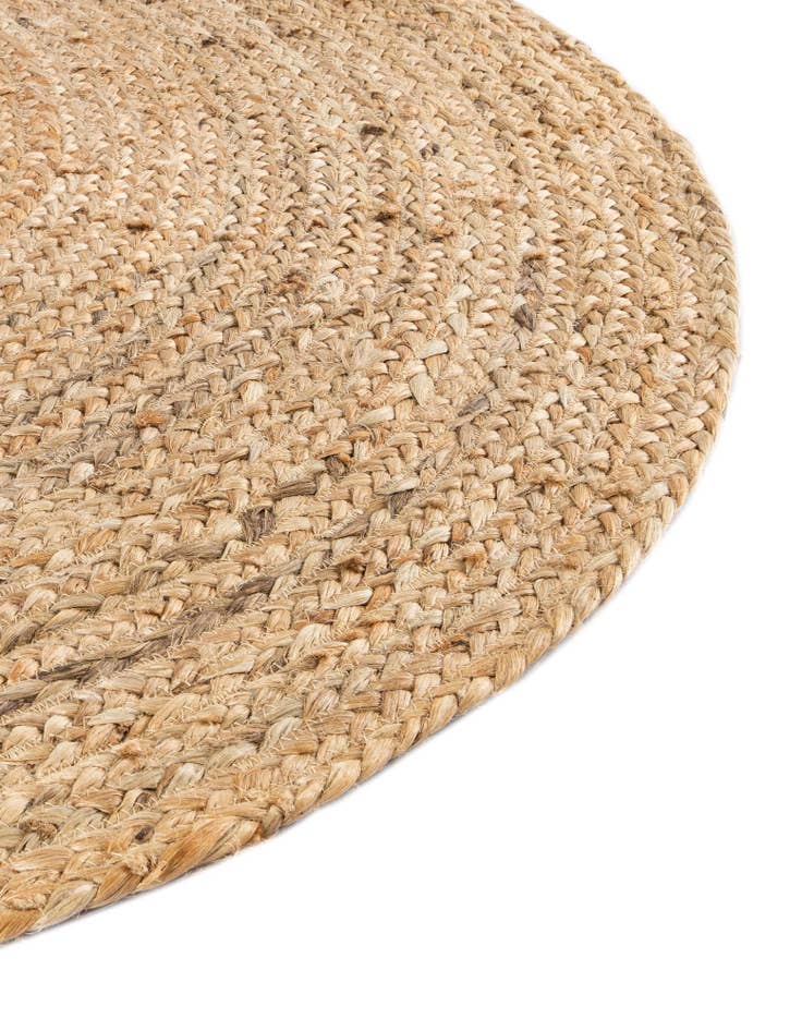 Detail image of  8' x 10'  Hand Braided Jute Oval Rug