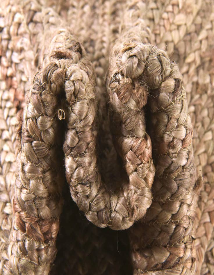 Detail image of  8' x 10'  Hand Braided Jute Oval Rug