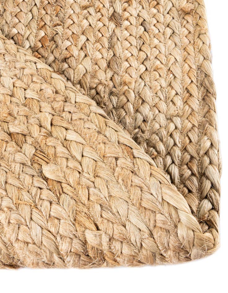 Detail image of  8' x 10'  Hand Braided Jute Oval Rug