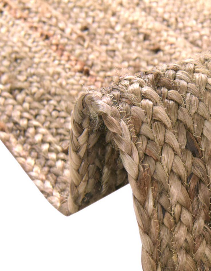 Detail image of  8' x 10'  Hand Braided Jute Oval Rug