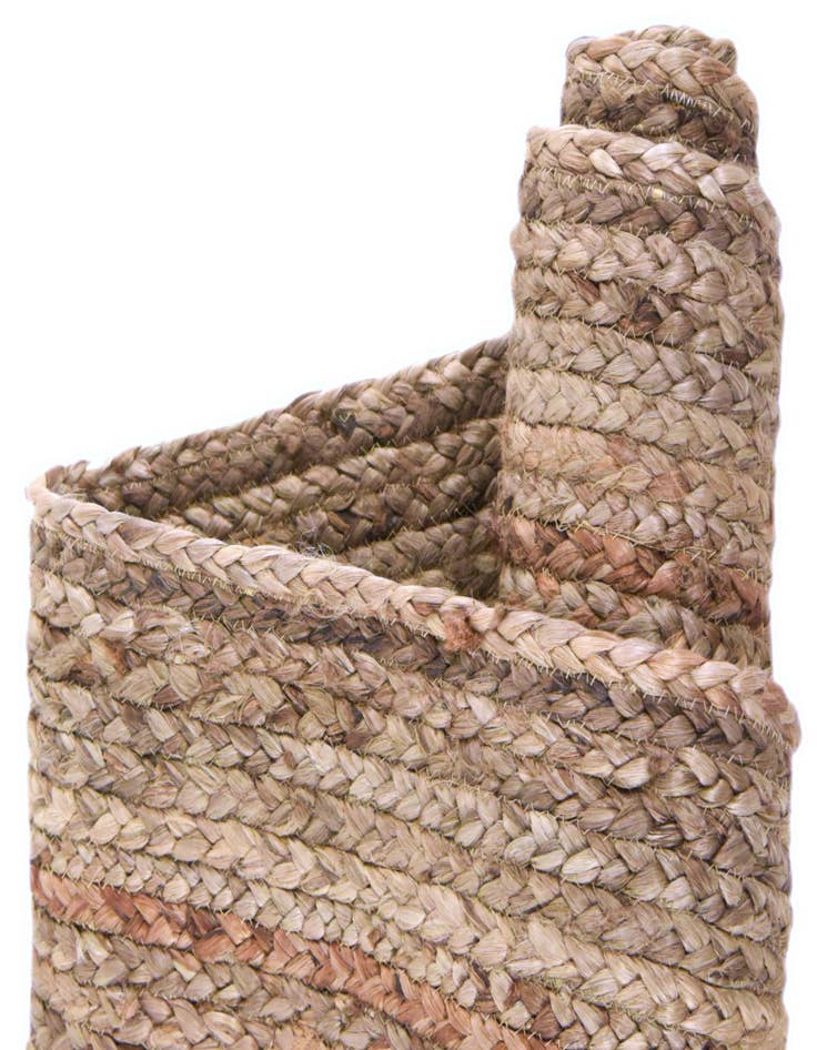 Detail image of  8' x 10'  Hand Braided Jute Oval Rug