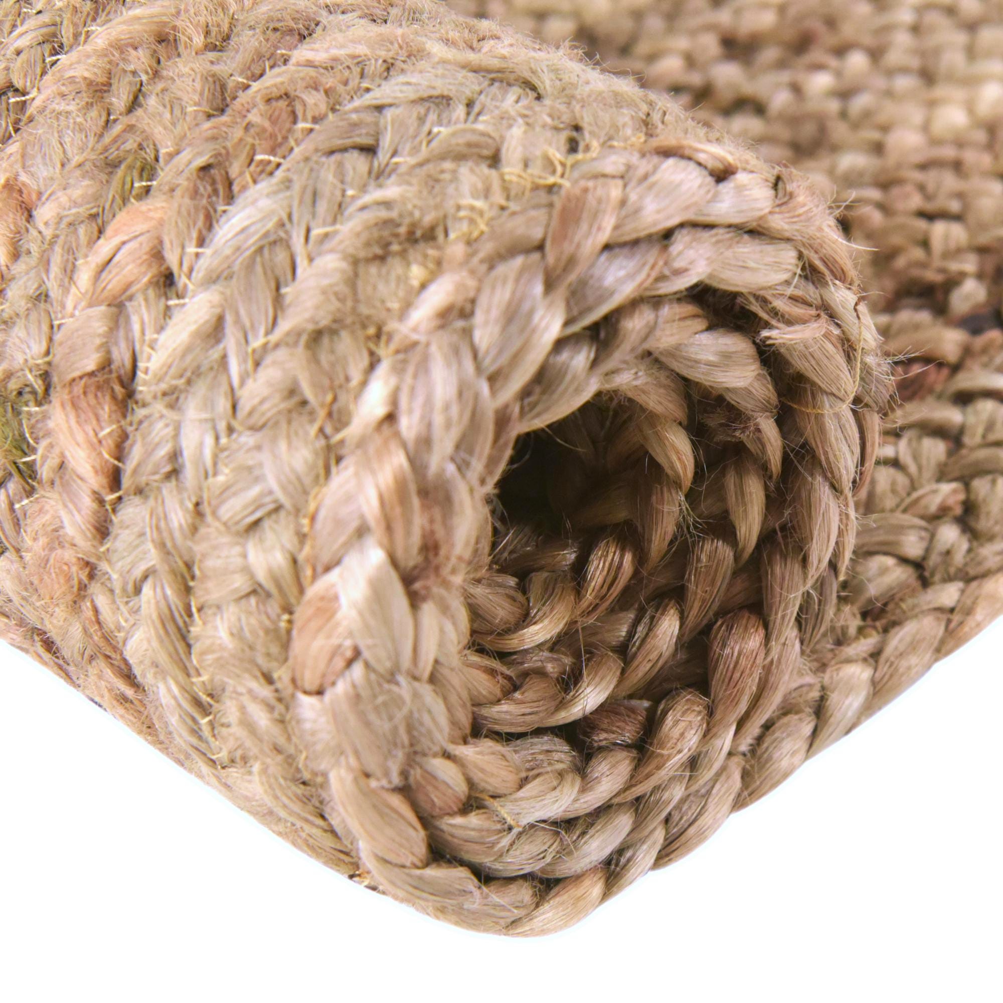 Natural 3' 3 x 5' 1 Hand Braided Jute Oval Rug | Rugs.com