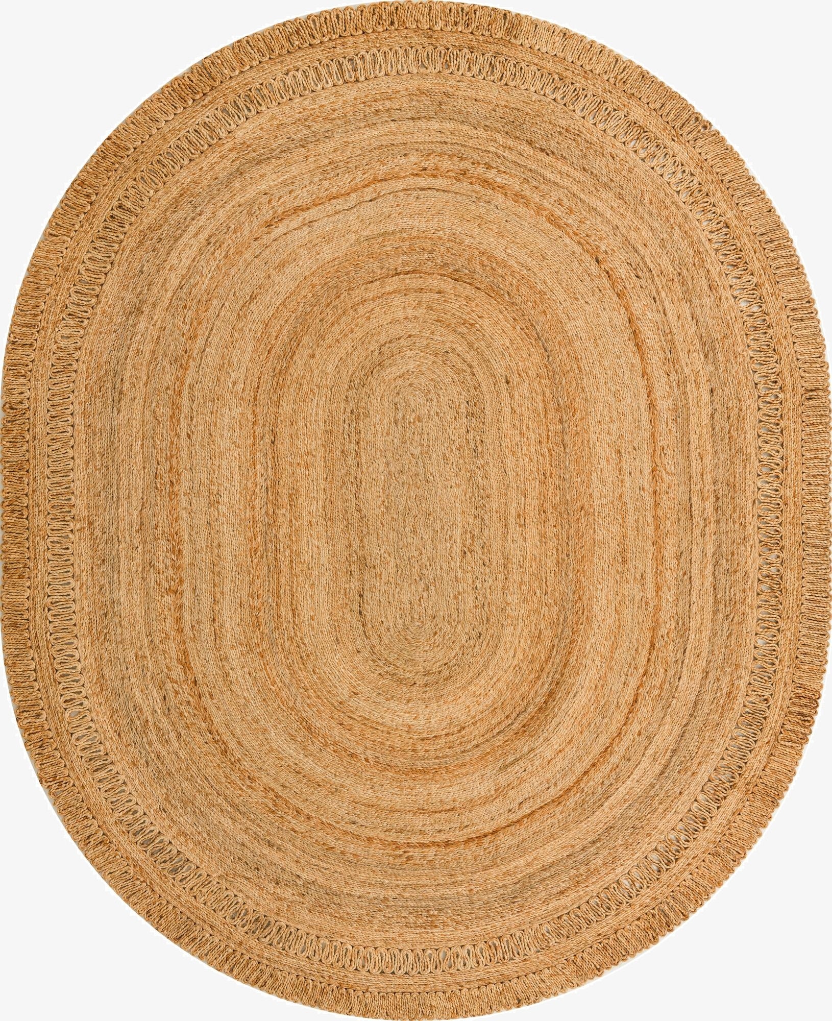  7' 10 x 10'  Hand Braided Jute Oval Rug