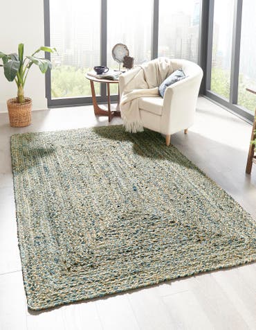  5' 1 x 8'  Hand Braided Chindi Rug