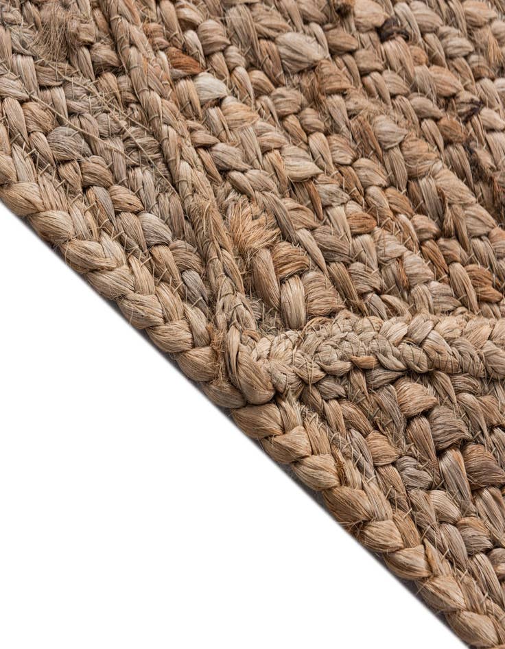 Detail image of  6' 10 x 12' 1  Hand Woven Braided Jute Rug