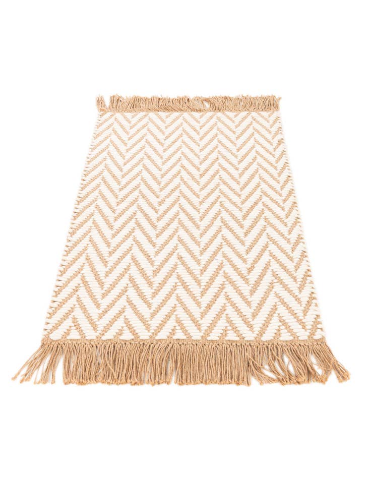 Detail image of  2' 1 x 3' 2  Hand Braided Jute Rug