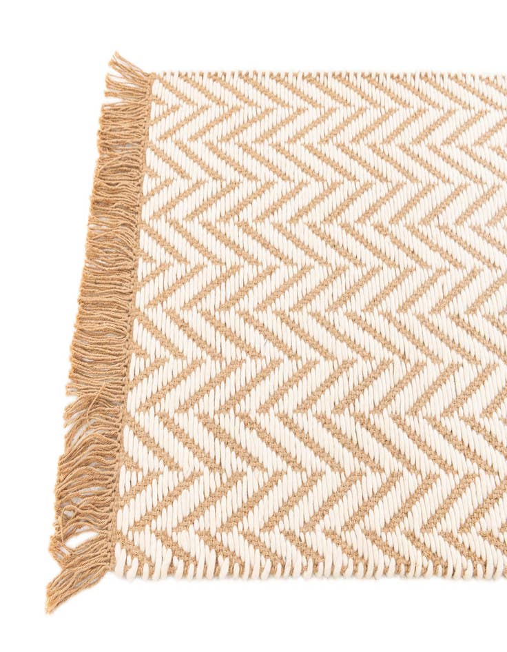 Detail image of  2' 1 x 3' 2  Hand Braided Jute Rug