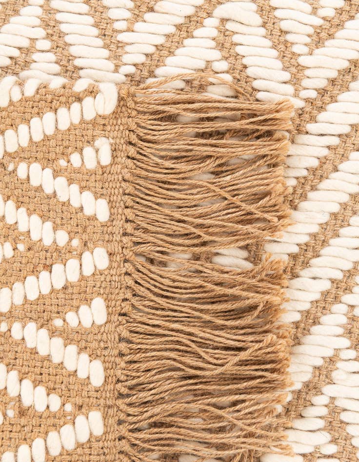 Detail image of  2' 1 x 3' 2  Hand Braided Jute Rug