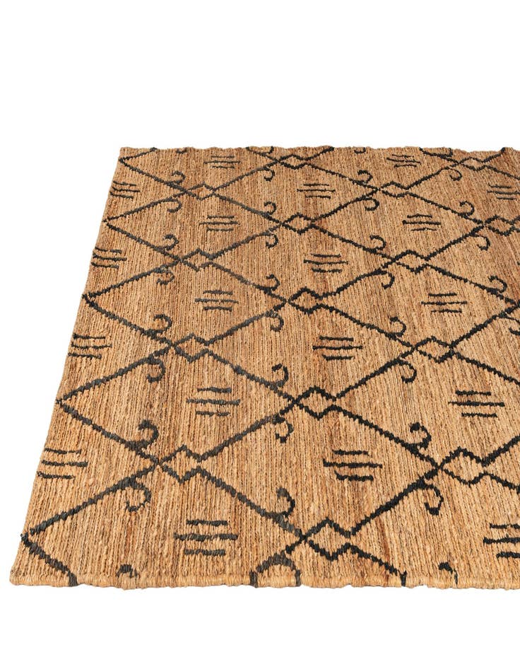 Detail image of  5' 4 x 7' 6 Braided Jute Rug