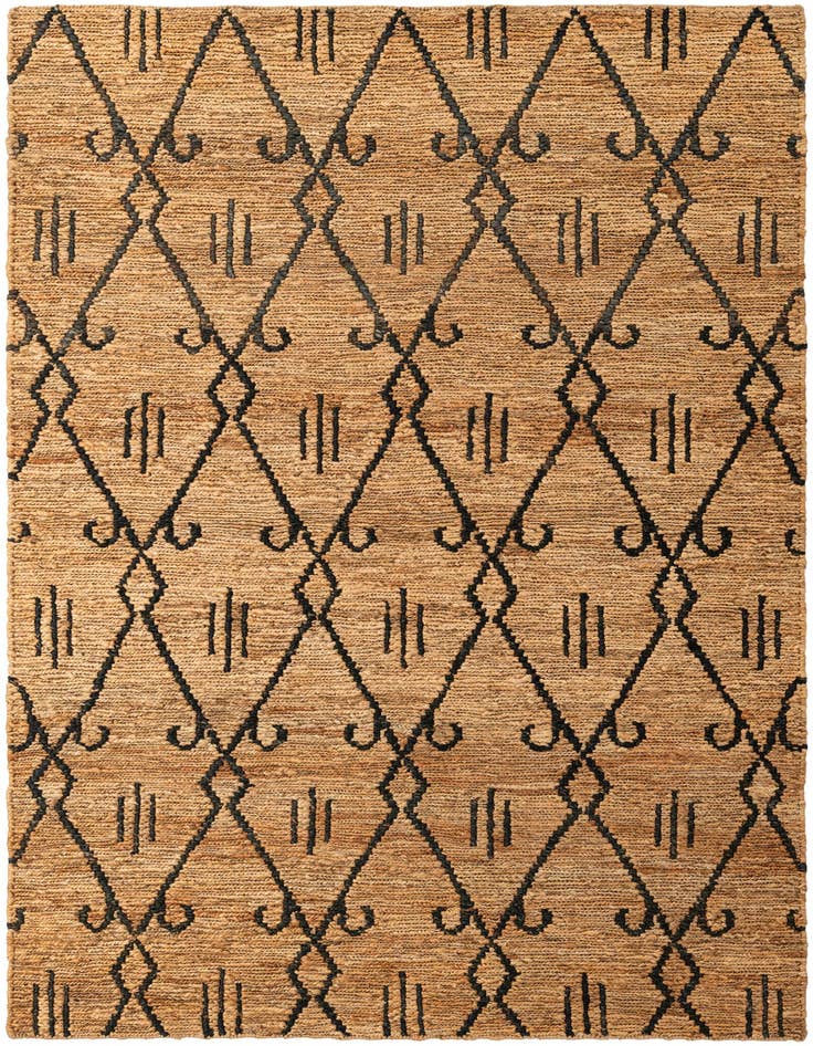 Detail image of  5' 4 x 7' 6 Braided Jute Rug