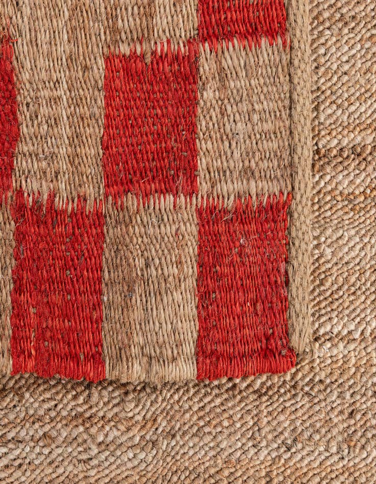 Detail image of 5' 2 x 8' 1 Handmade Braided Jute Rug