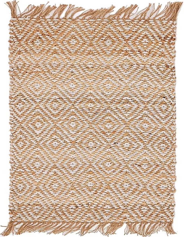 Detail image of  2' x 3' 1  Hand Woven Braided Jute Rug