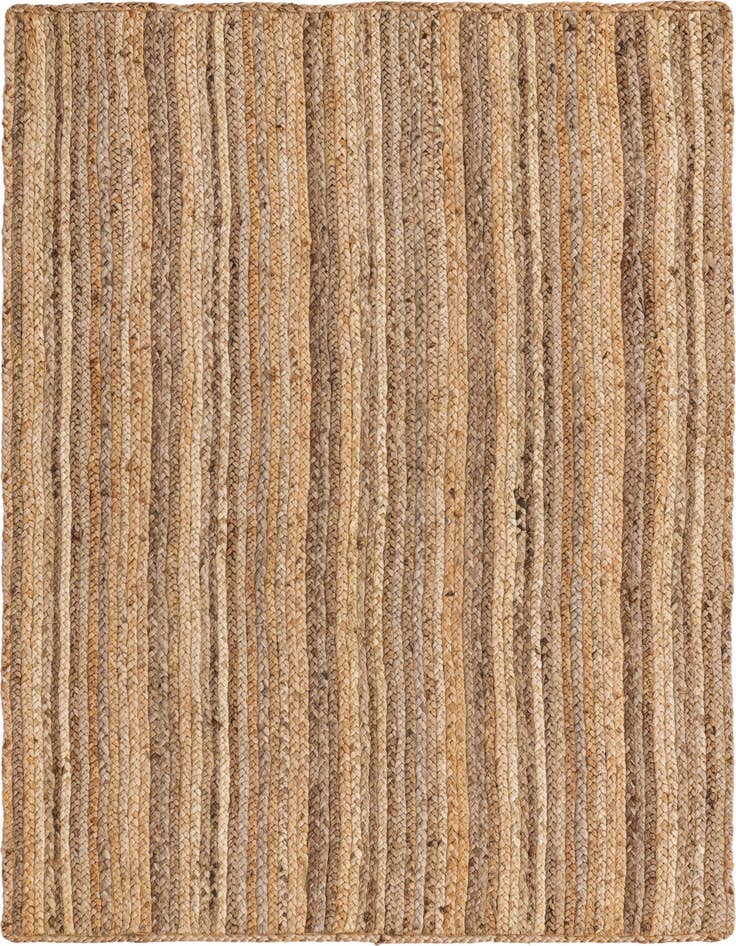 Detail image of  4' 1 x 6' 1  Hand Braided Jute Rug