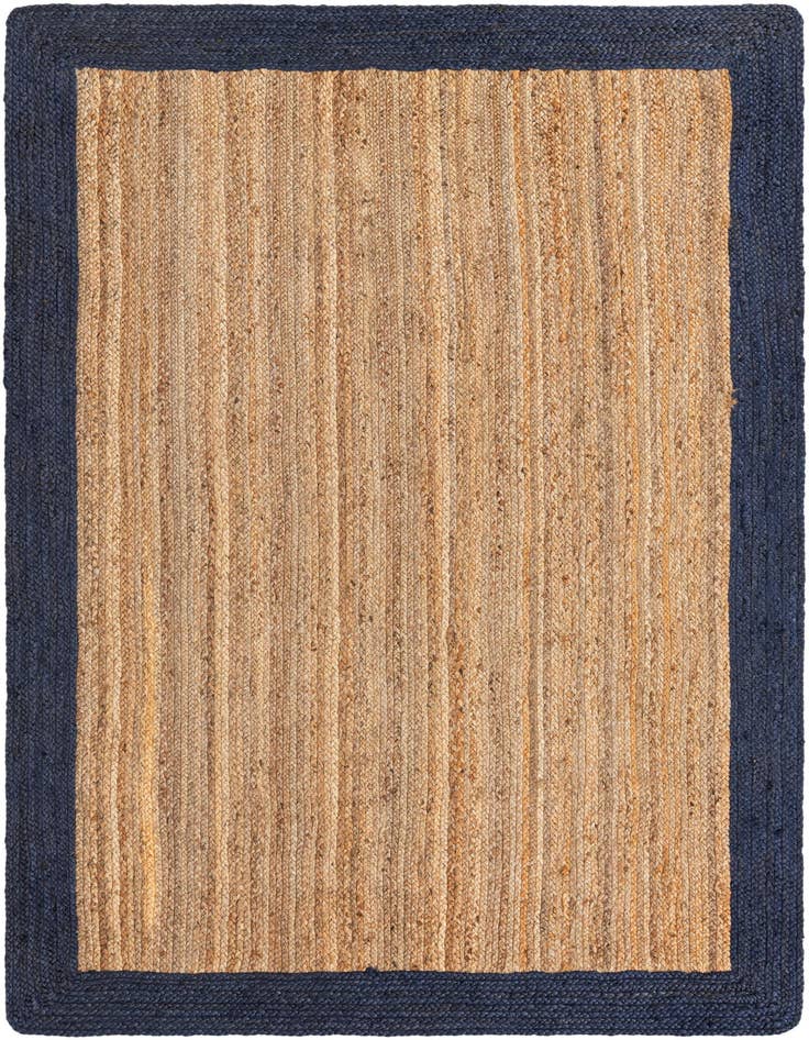 Detail image of  6' 1 x 9'  Hand Braided Jute Rug