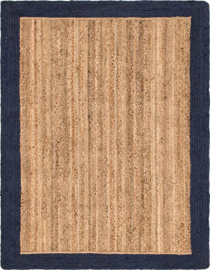 Detail image of  4' 1 x 6' 1  Hand Braided Jute Rug