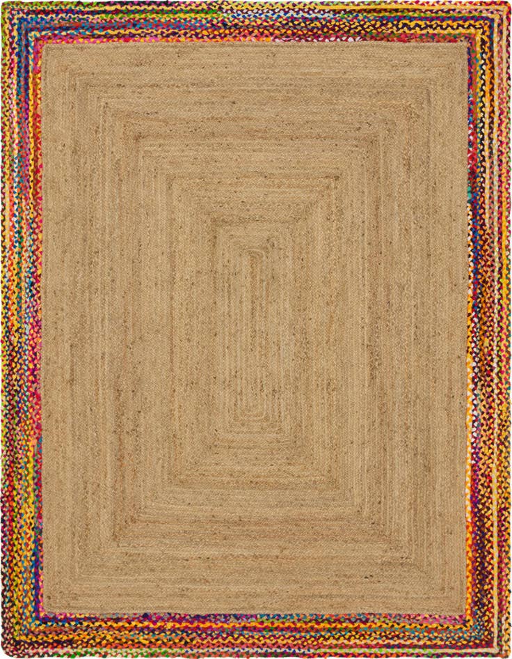 Detail image of 8' x 10' Handmade Braided Jute Rug