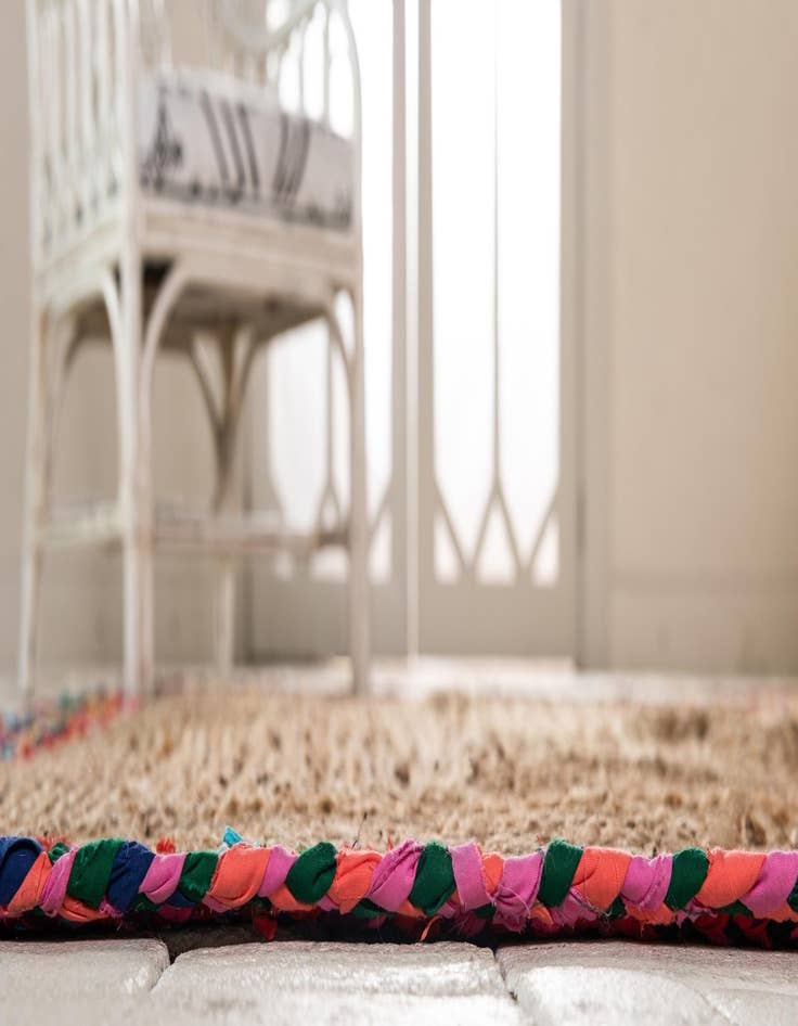 Detail image of  8' x 10'  Hand Braided Jute Rug