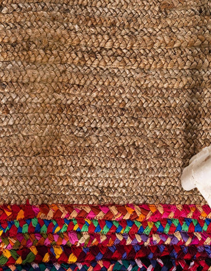 Detail image of  8' x 10'  Hand Braided Jute Rug