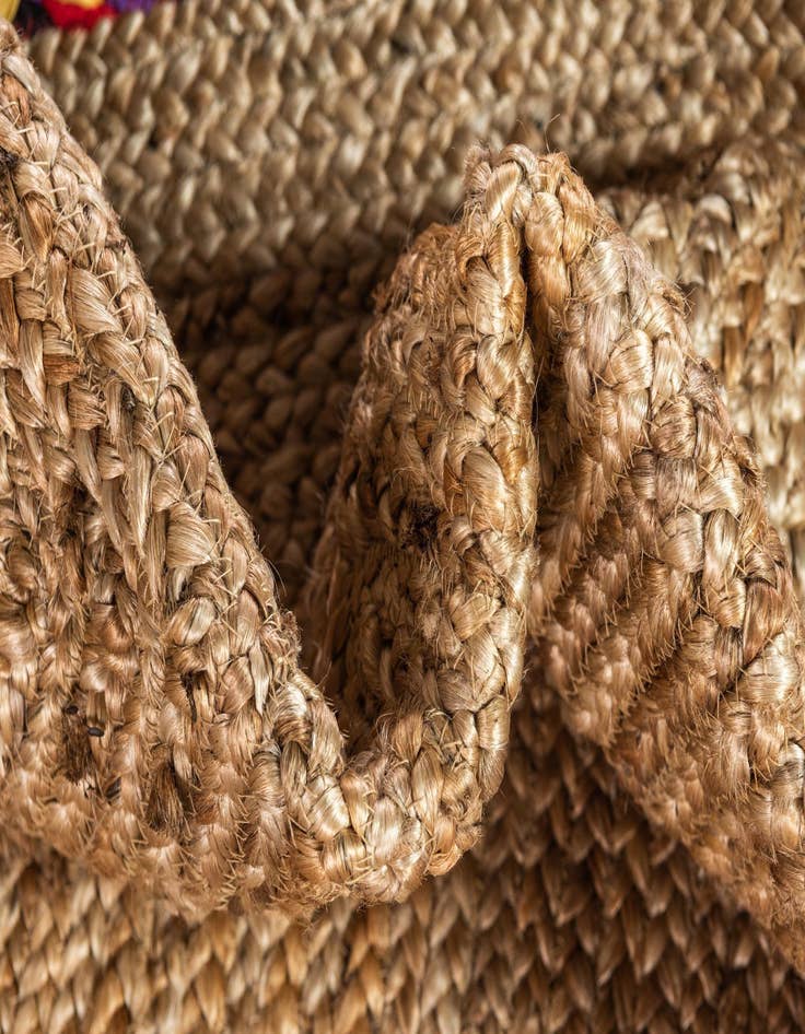 Detail image of  8' x 10'  Hand Braided Jute Rug