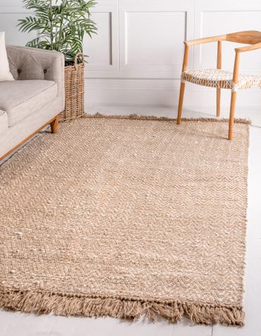  Custom Natural  Hand Woven Braided Jute Rug