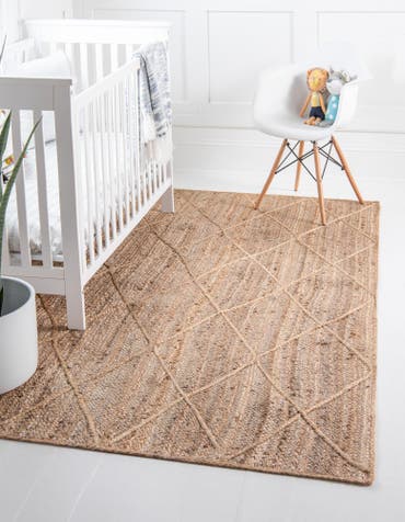  3' 3 x 5' 1  Hand Braided Jute Rug