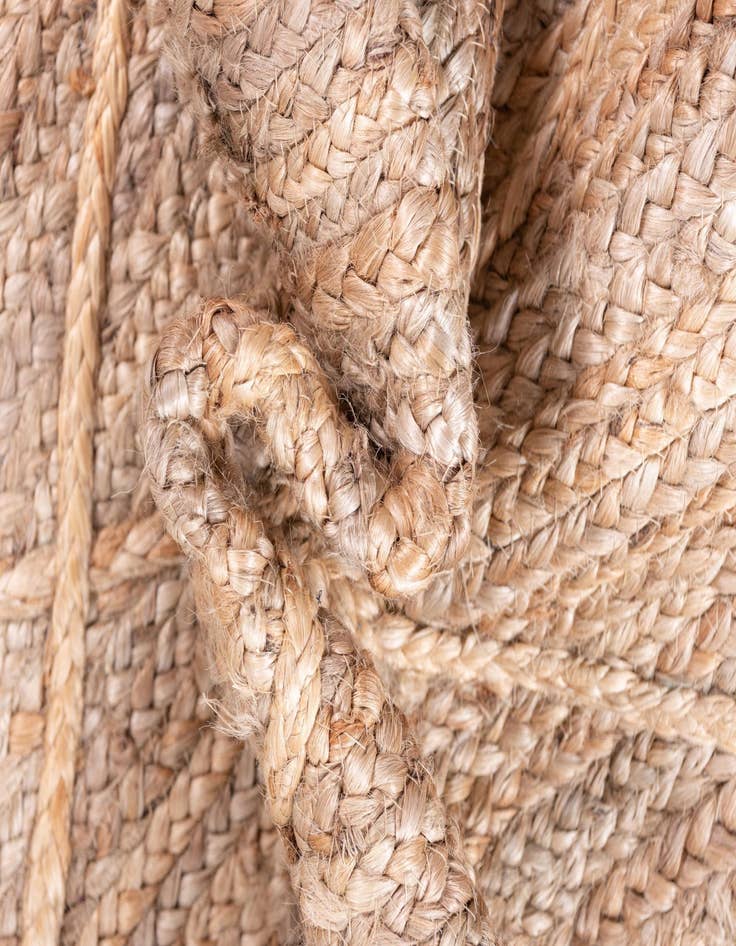 Detail image of  8' x 10'  Hand Braided Jute Rug