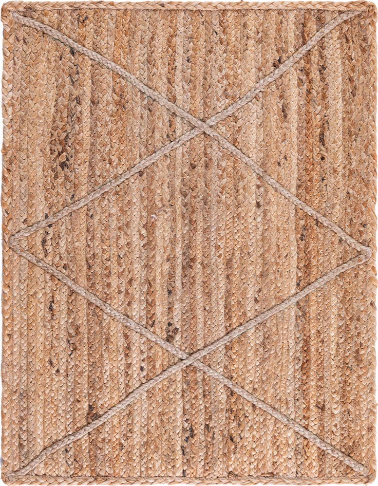 Detail image of  2' x 3' 1  Hand Braided Jute Rug