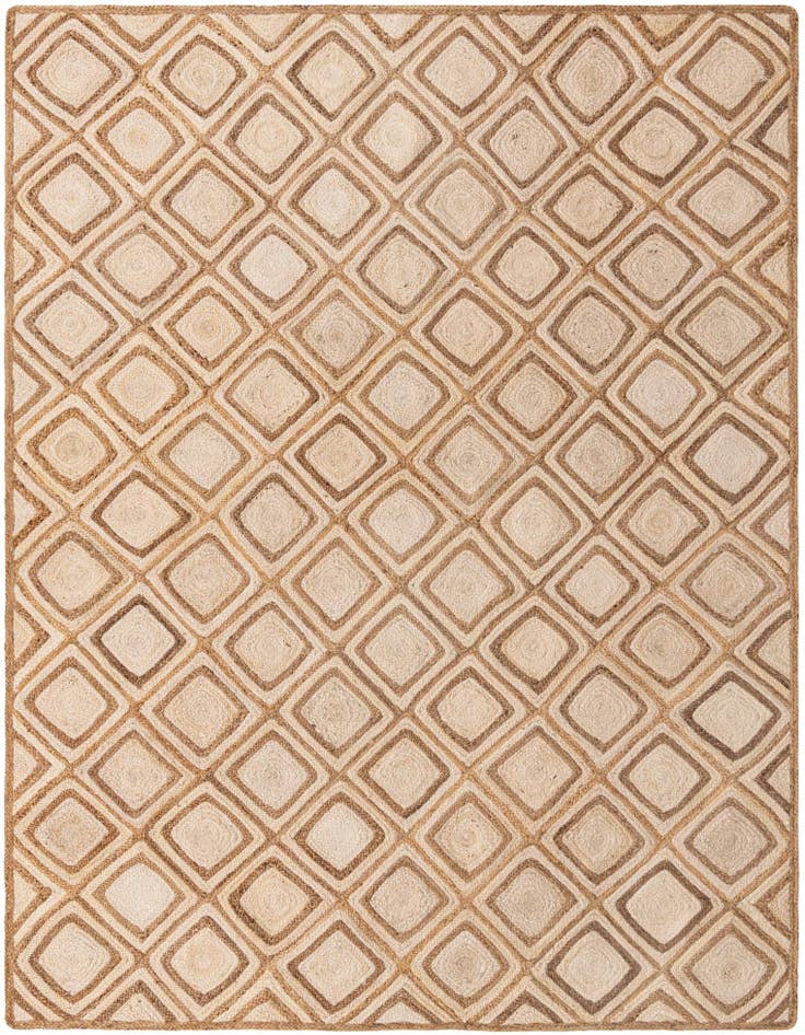 Detail image of  9' x 12' 2  Hand Braided Jute Rug