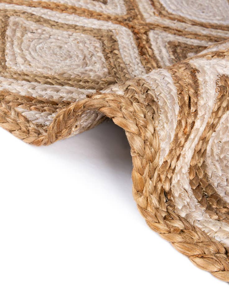 Detail image of  2' x 3' 1  Hand Braided Jute Rug