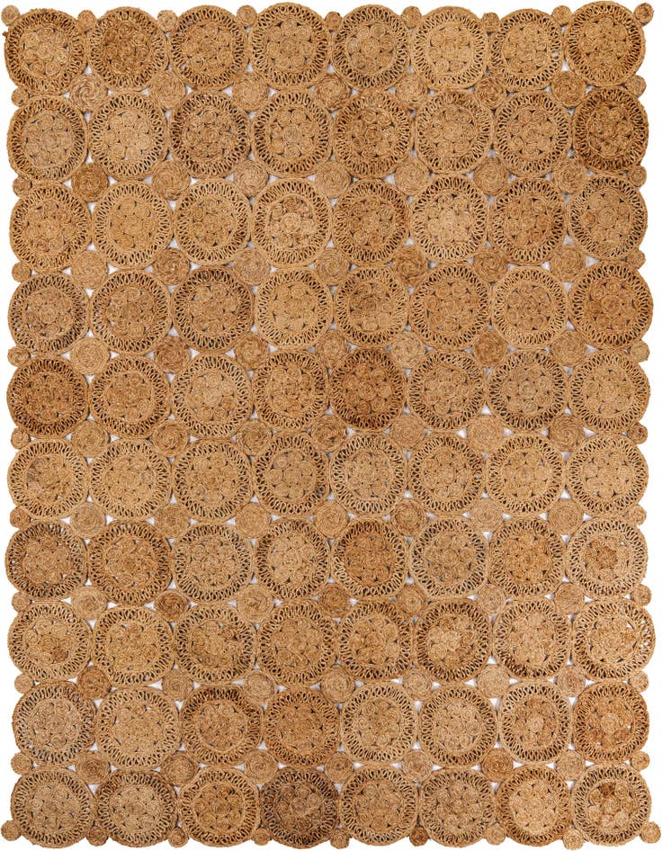 Detail image of  7' 10 x 10'  Hand Braided Jute Rug