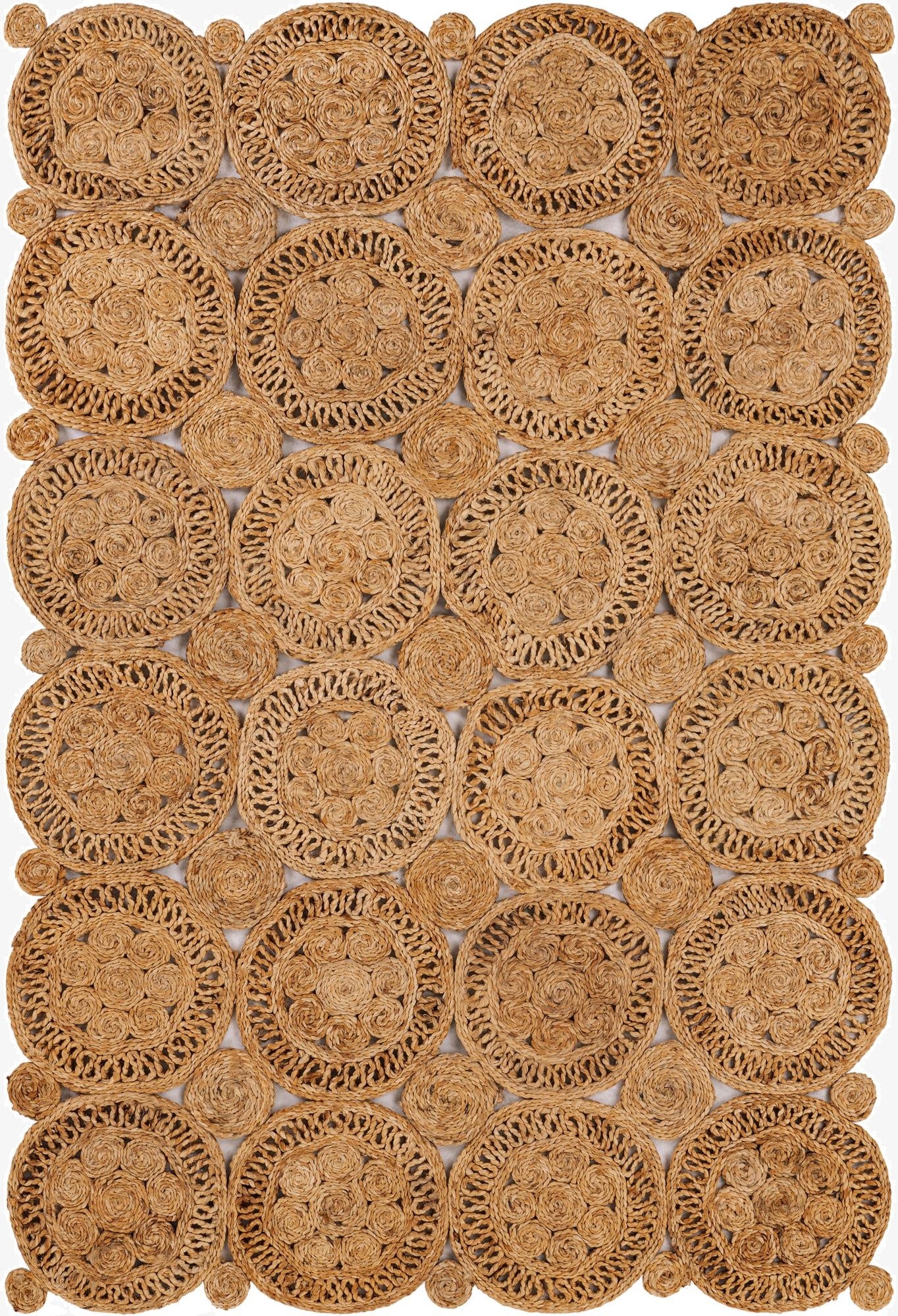  4' 1 x 6' 1  Hand Braided Jute Rug