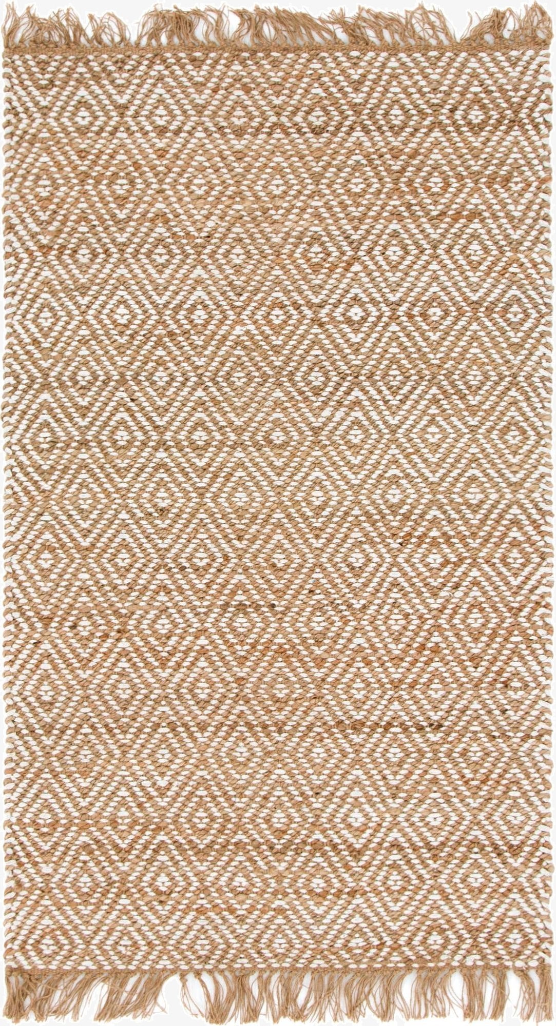  3' 3 x 5' 1  Hand Woven Braided Jute Rug