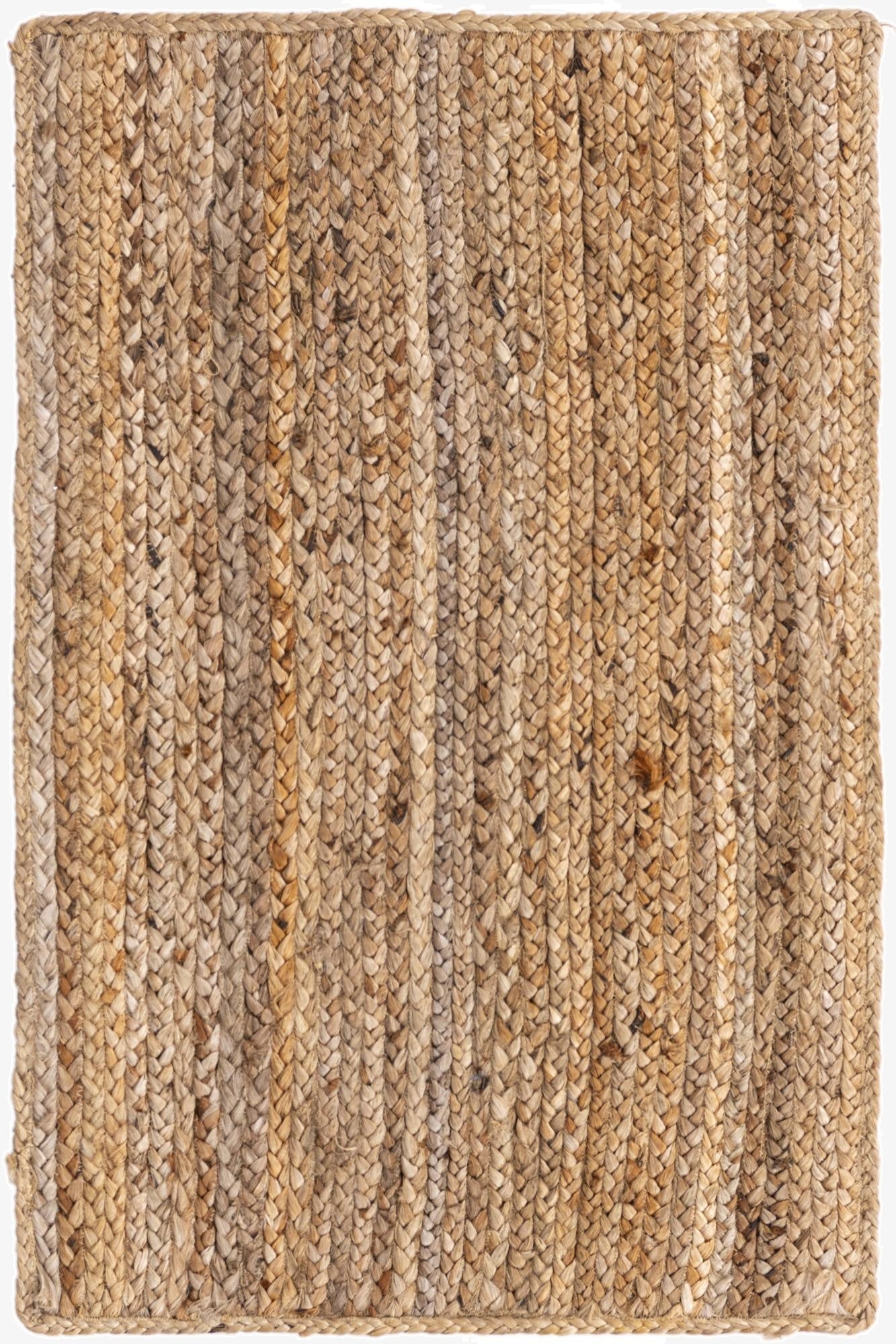  2' x 3' 1  Hand Braided Jute Rug