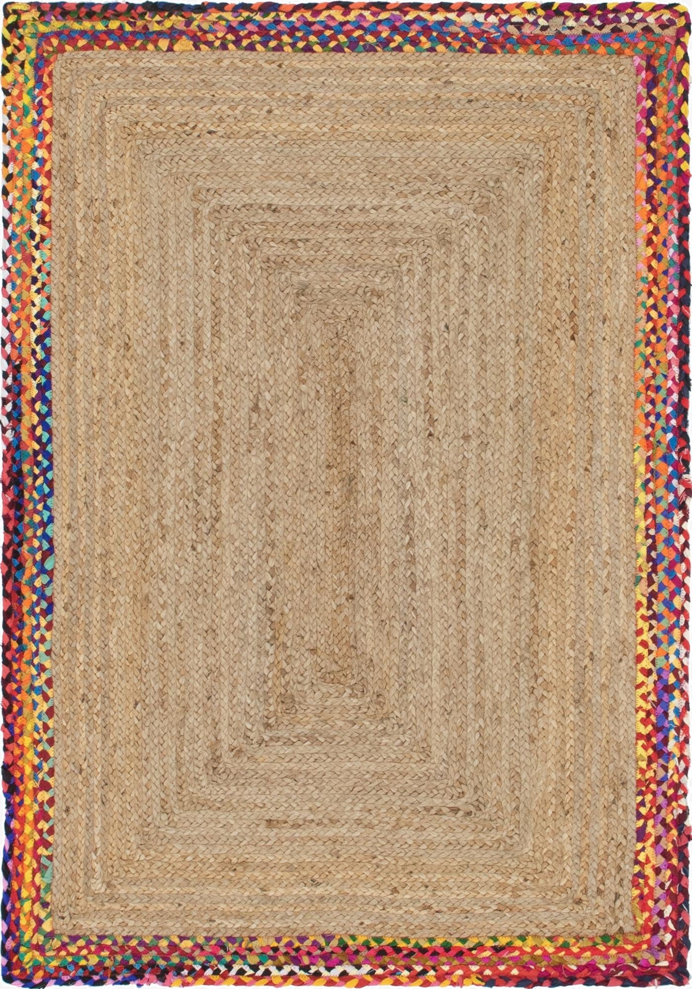  4' 1 x 6' 1  Hand Braided Jute Rug