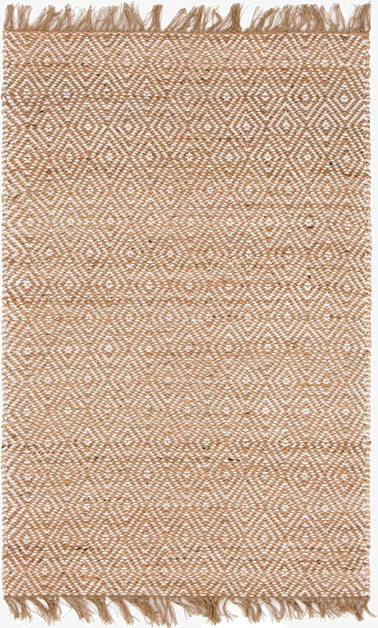  4' 1 x 6' 1  Hand Woven Braided Jute Rug